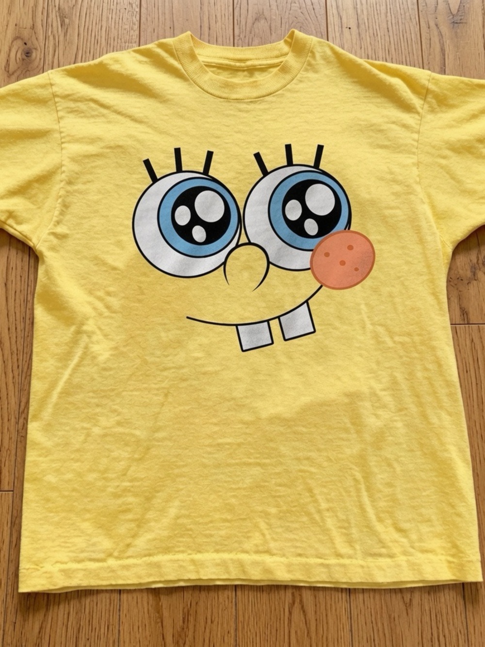 Yellow Sponge Face Graphic T-Shirt